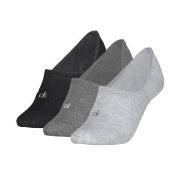 Calvin Klein Strømper 3P Footie Socks For Women Grå Str 39/42 Dame