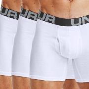Under Armour 3P Charged Cotton 6in Boxer Hvit Medium Herre