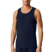 Schiesser Men Double Rib Tank Top Marine bomull Small