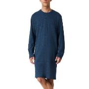Schiesser Comfort Essential Longsleeve Sleepshirt Marine bomull Medium...