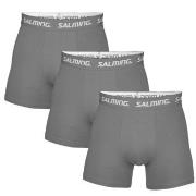 Salming 3P Cotton Boxers With Logo Grå bomull XX-Large Herre