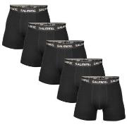 Salming 5P Soft Cotton Boxers With Logo Svart bomull X-Large Herre