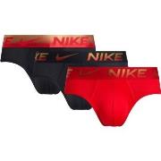 Nike 3P Dri-Fit Essential Micro Hip Brief Rød/Svart bomull Medium Herr...