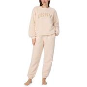 DKNY Chill In Style Top Jogger Set Beige polyester Medium Dame
