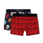 Happy socks 2P Marvel Spider-Man Boxershorts Rød bomull Large Herre