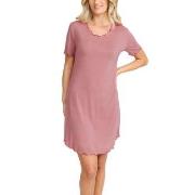 Damella Bamboo Plain Short Sleeve Nightdress Rosa Bambus X-Large Dame