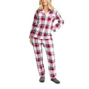 Damella Cotton Flannel Pyjamas Rød/Grønn bomull X-Large Dame