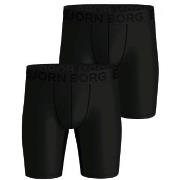 Björn Borg 2P Sports Lightweight Long Leg Boxers Svart polyester Mediu...