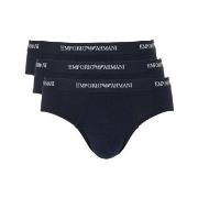Armani Stretch Jersey Briefs 3P Marine bomull Small Herre