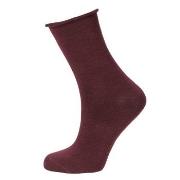 Trofe Cotton Solid Sock Strømper 2P Vinrød  Strl 37/41 Dame