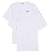 Armani Stretch Jersey Loungewear T-Shirts 2P Hvit bomull Small Herre