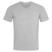 Stedman Clive Relaxed Men Crew Neck Gråmelerad ringspunnet bomull Larg...