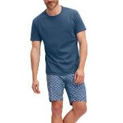 Calida Relax Streamline 2 Short Pyjamas Blå bomull XX-Large Herre