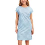 Calida Lovely Nights Short Sleeve Nightdress Blå Mønster bomull X-Smal...