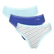 Sloggi Truser 3P GO Crush High Leg Briefs Blå Mønster bomull X-Small D...