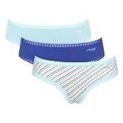 Sloggi Truser 3P GO Crush Hipster Briefs Blå Mønster bomull X-Large Da...