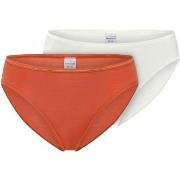 Schiesser Truser 2P Modal Essentials Tai Colored Oransje/Hvit modal 48...