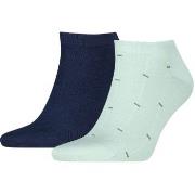 Tommy Hilfiger Strømper 2P Cotton Sneaker Socks Small Pattern Blå/Grøn...