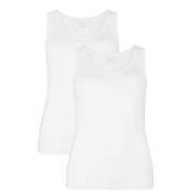 Bamboo basics 2P Anna Knitted Singlet Hvit Small Dame