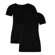 Bamboo basics 2P Kate T-Shirt Round Neck Svart XX-Large Dame