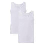 Bamboo basics 2P Stef Singlet Hvit Small Herre