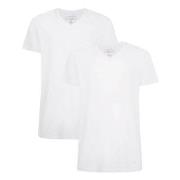 Bamboo basics 2P Velo T-Shirt V Neck Hvit Small Herre