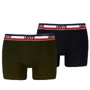 Levis 2P Sportswear Logo Base Boxer Svart/Grønn bomull Small Herre