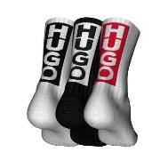 HUGO Strømper 3P Back Label Socks Rød/Svart Str 39/42