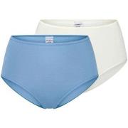 Schiesser Truser 2P Modal Essentials Midi Slips Hvit/Blå modal 40 Dame