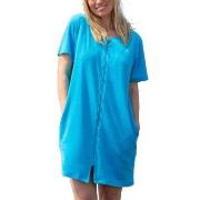 Trofe Short Sleeved Beachrobe Turkis Small Dame