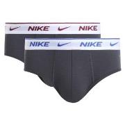 Nike 2P Everyday Cotton Stretch Brief Grå bomull Small Herre