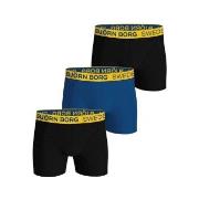 Björn Borg 3P Cotton Stretch Boxers Sweden Svart/Blå bomull X-Large He...