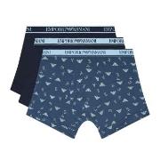 Armani Logo Boxer With Long Leg 3P Marine/Blå bomull XX-Large Herre