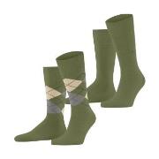 Burlington Strømper 2P Everyday Mix Cotton Sock Grønn Str 40/46 Herre