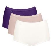 Sloggi Truser 3P Basic Plus Maxi Colored D1 Rosa/Lilla bomull 44 Dame