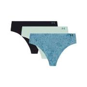 Under Armour Truser 3P Pure Stretch Invisible Thong Blå/Grønn Small Da...