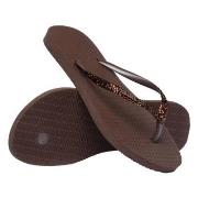 Havaianas Slim Glitter II Mørkbrun  Str 37/38 Dame