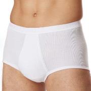 Schiesser Classic Brief With Fly 3XL-4XL Hvit bomull 4XL Herre