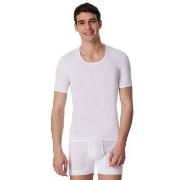 Schiesser Classics Short Sleeve Shirt 3XL-6XL Hvit bomull 5XL Herre