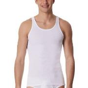 Schiesser Double Rib Undershirt 3XL-6XL Hvit bomull 5XL Herre