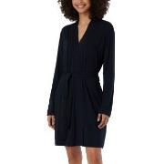 Schiesser Essentials Single Jersey Modal Bathrobe Svart modal Large Da...