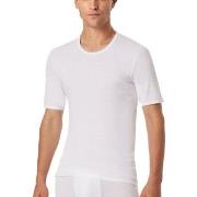 Schiesser Fine Rib Crew Neck 3XL-4XL Hvit bomull 3XL Herre