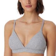 Schiesser BH Pure Rib Organic Cotton Soft Bra Grå A 75 Dame
