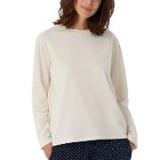 Schiesser Women Mix and Relax Long Sleeved Shirt Krem bomull 40 Dame