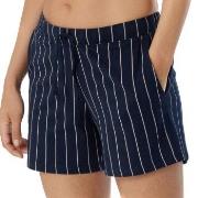 Schiesser Women Mix and Relax Shorts Marine Stripet bomull 38 Dame