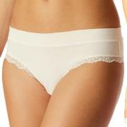 Schiesser Truser Unique Cotton Lace Brazilian Brief Krem bomull 38 Dam...