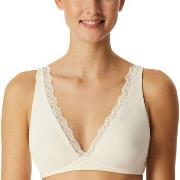 Schiesser BH Unique Cotton Soft Bra With Lace Krem bomull B 75 Dame