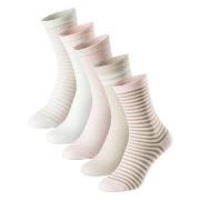 Schiesser Strømper 5P Women Blue Bird Socks Hvit/Rosa Str 35/38 Dame