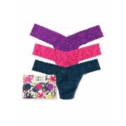 Hanky Panky Truser 6P Low Rise Lace Thong Lilla nylon One Size Dame