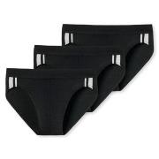 Schiesser 3P 95-5 Stretch Rio Slip 3XL-4XL Svart bomull 3XL Herre